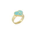 Peace Sign Girls Stackable Ring