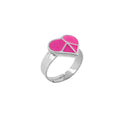 Peace Sign Girls Stackable Ring