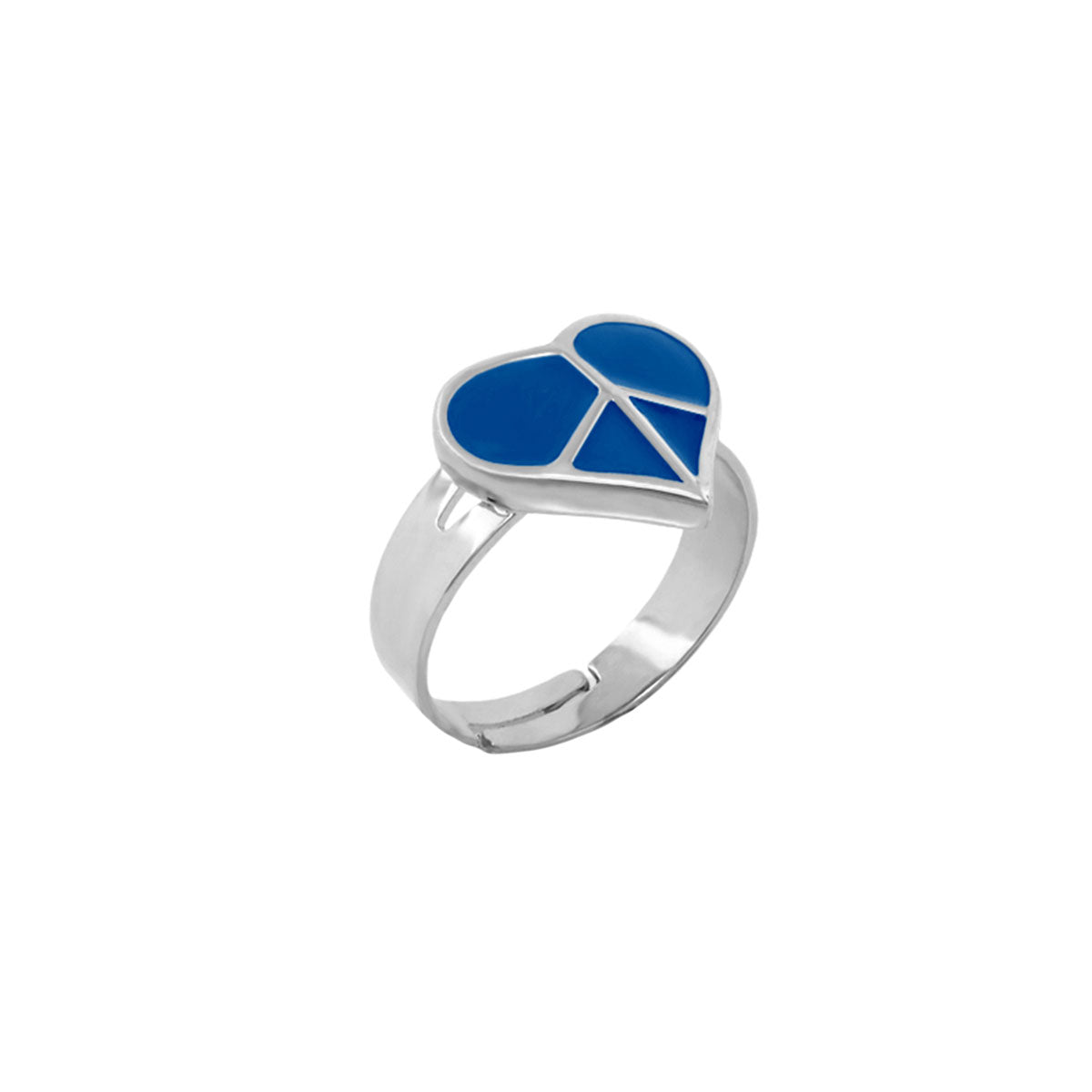 Peace Sign Girls Stackable Ring