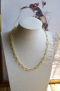 Golden Ropes Chain Necklace Everyday Wear 14K Gold Plated Stainless Steel GR-001