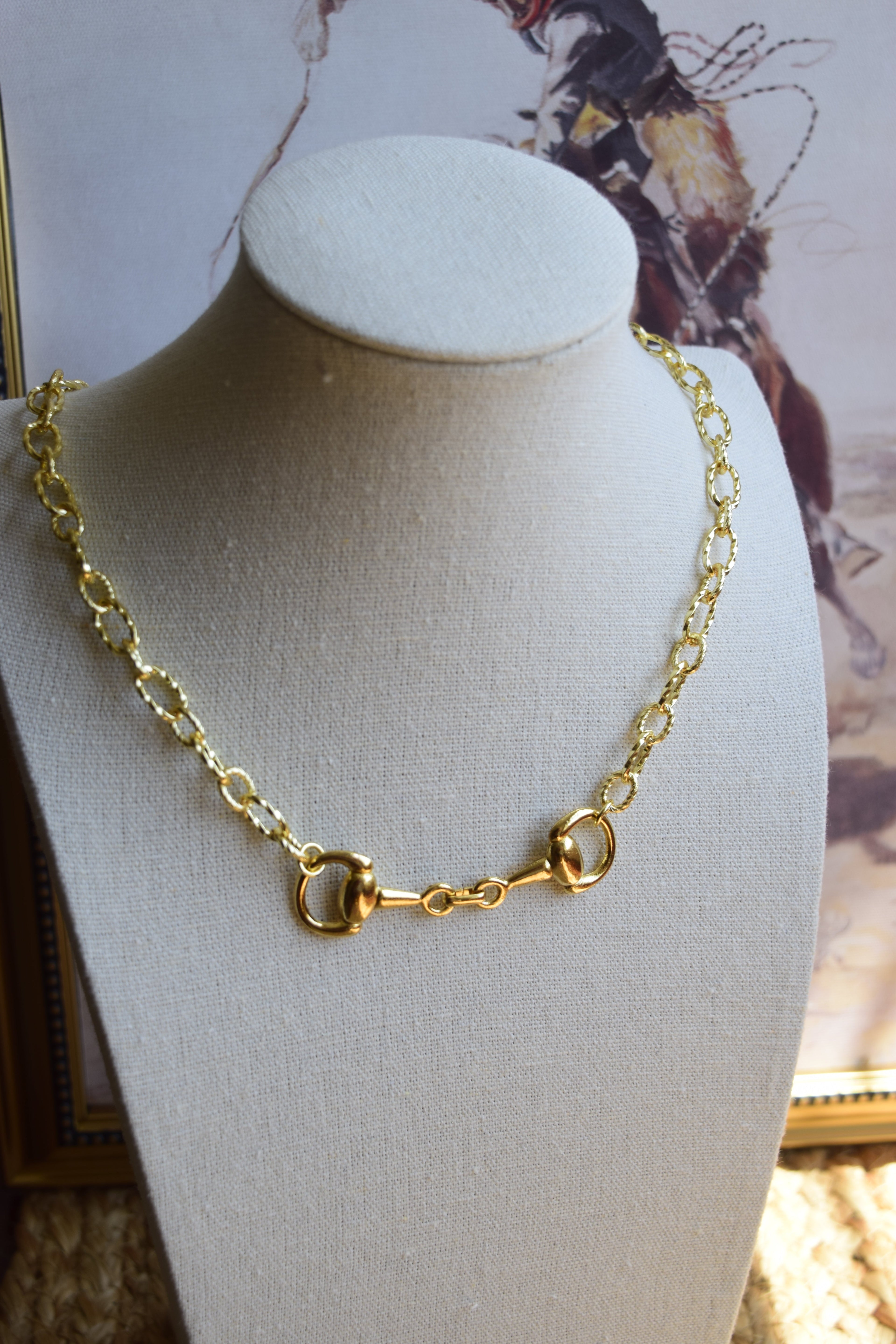 Twisted Bit Necklace TB01 Fashion Jewelry Stainless Steel Snaffle Bit Inspired