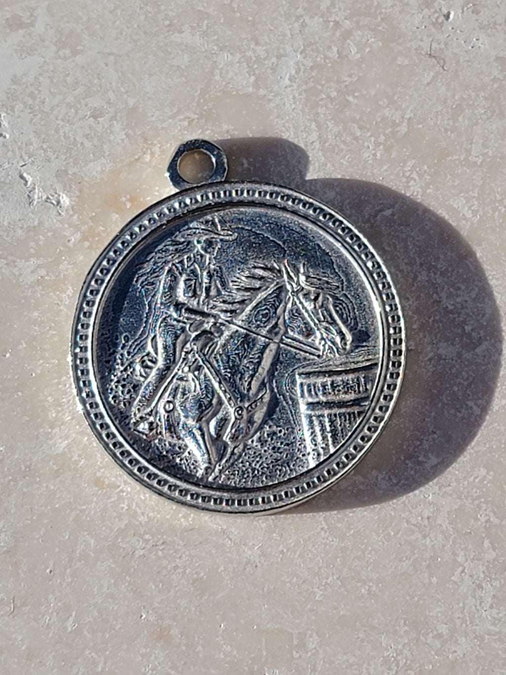 Pewter Barrel Racing Pendant