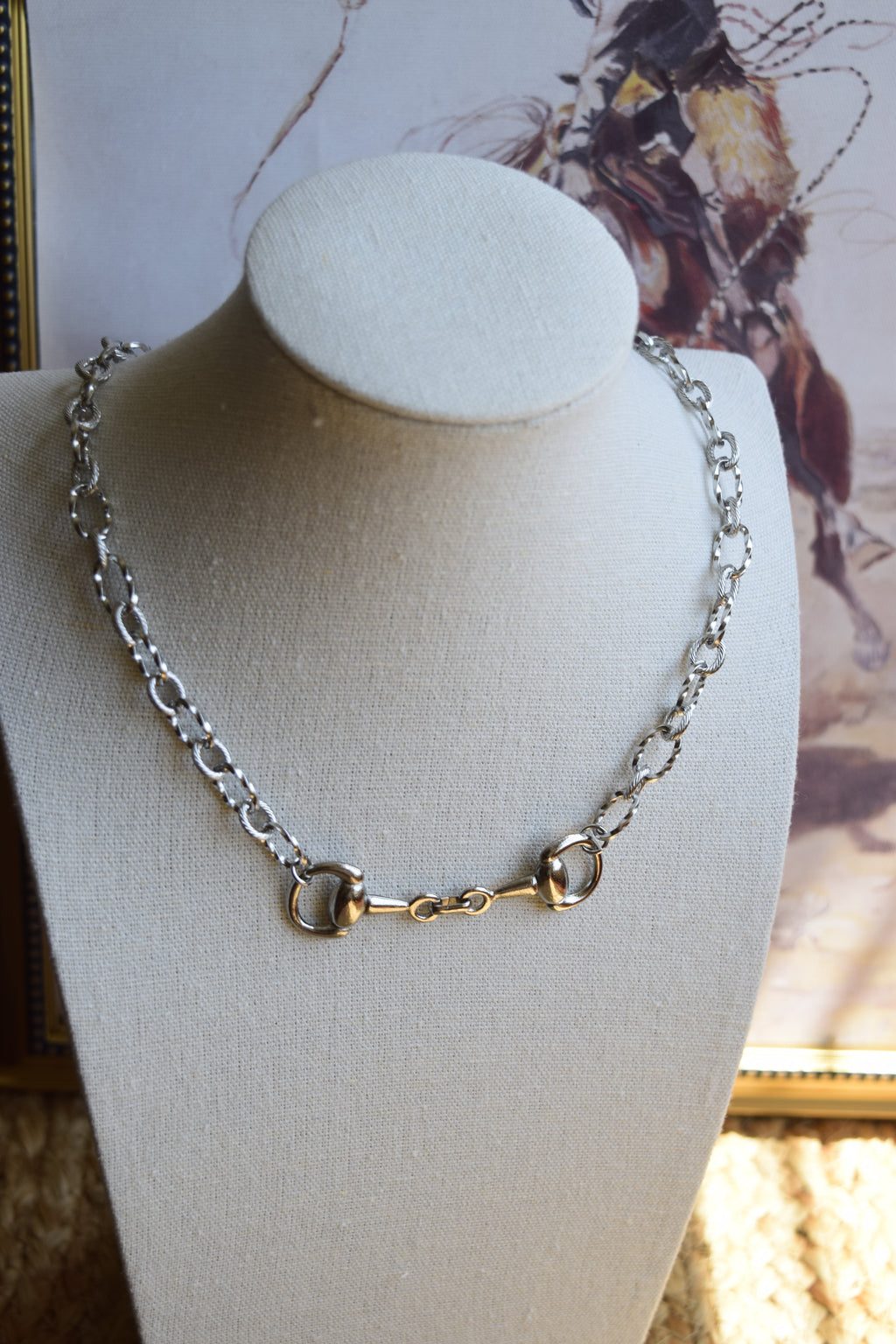 Twisted Bit Necklace TB01 Fashion Jewelry Stainless Steel Snaffle Bit Inspired