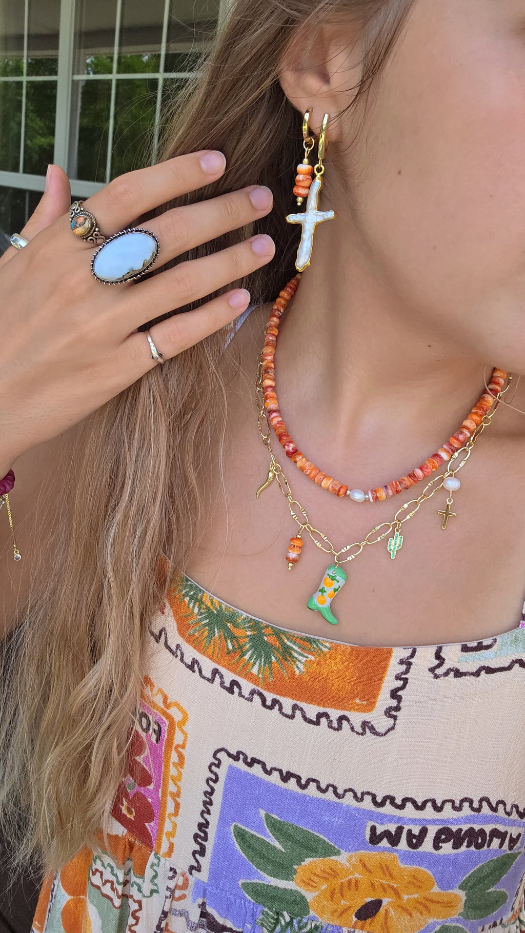 Sweet Arancia Charm Necklace Orange Boot Charm For Fashion Jewelry