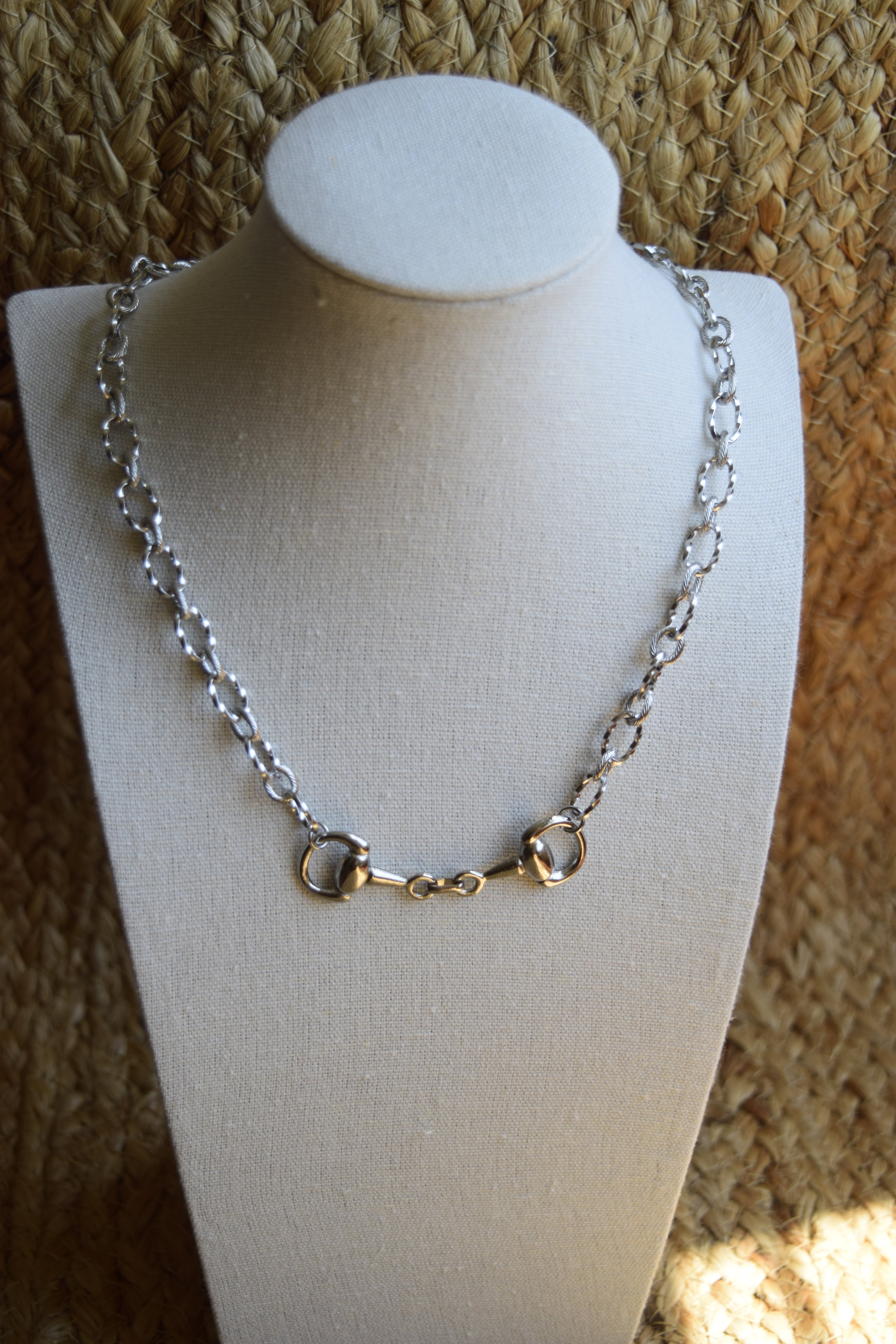 Twisted Bit Necklace TB01 Fashion Jewelry Stainless Steel Snaffle Bit Inspired