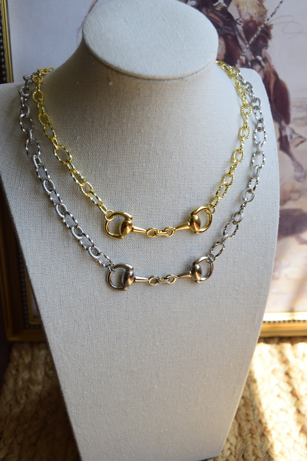 Twisted Bit Necklace TB01 Fashion Jewelry Stainless Steel Snaffle Bit Inspired