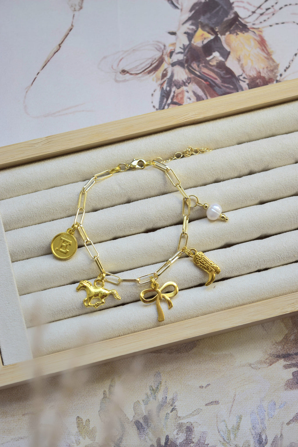 The Golden Cowgirl Charm Bracelet- LAST CHANCE