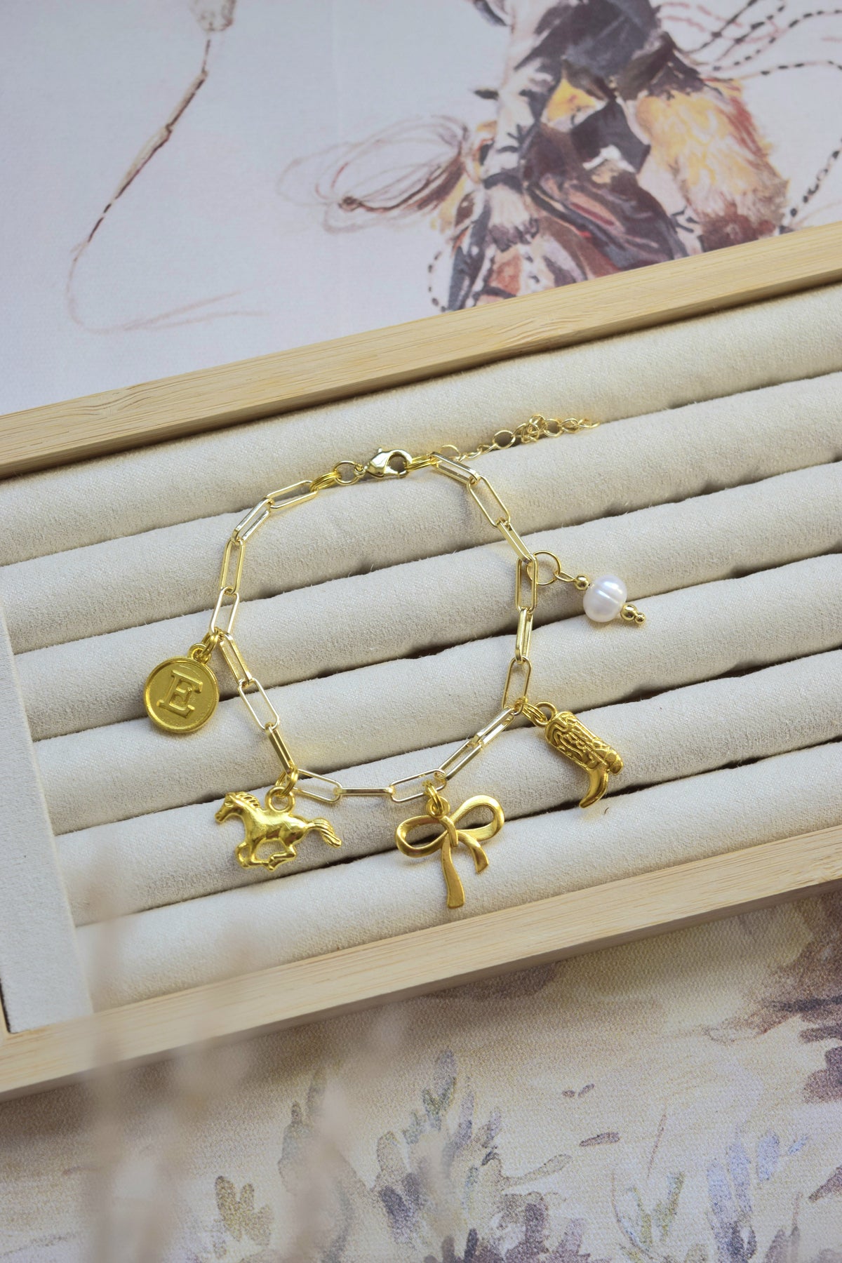 The Golden Cowgirl Charm Bracelet- LAST CHANCE