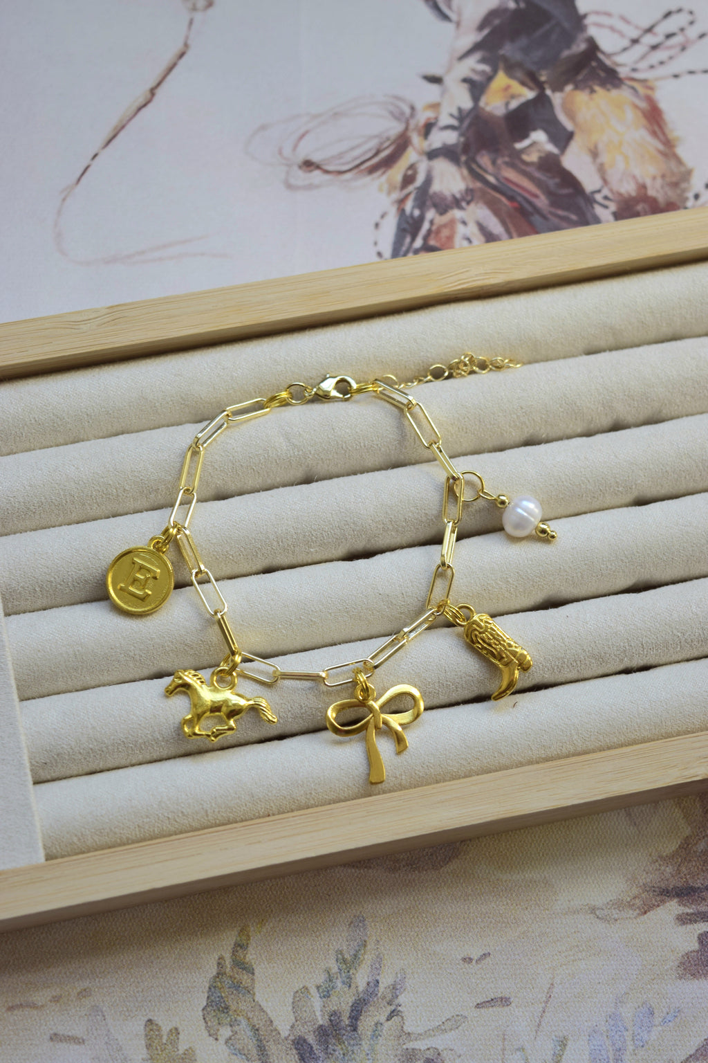 The Golden Cowgirl Charm Bracelet- LAST CHANCE