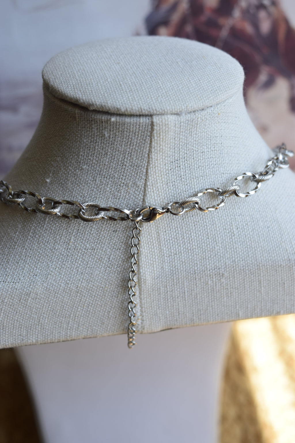 Stainless Steel Twisted Rope Necklace 16 To 18 Inches Adjustable