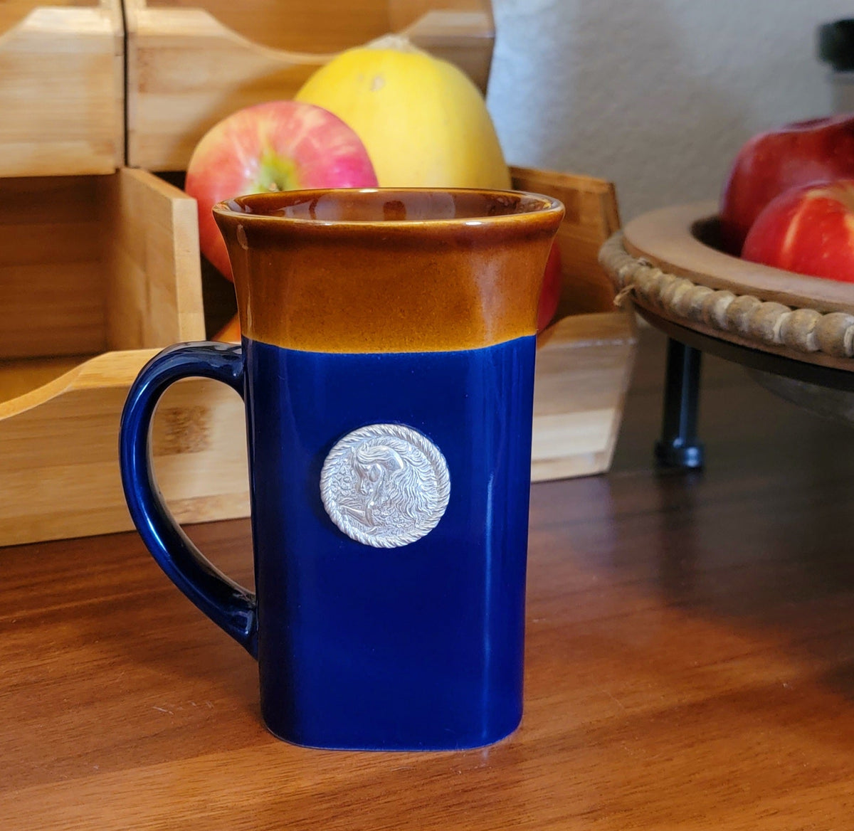 Arabian Horse Coffee Mug with Pewter Medallion