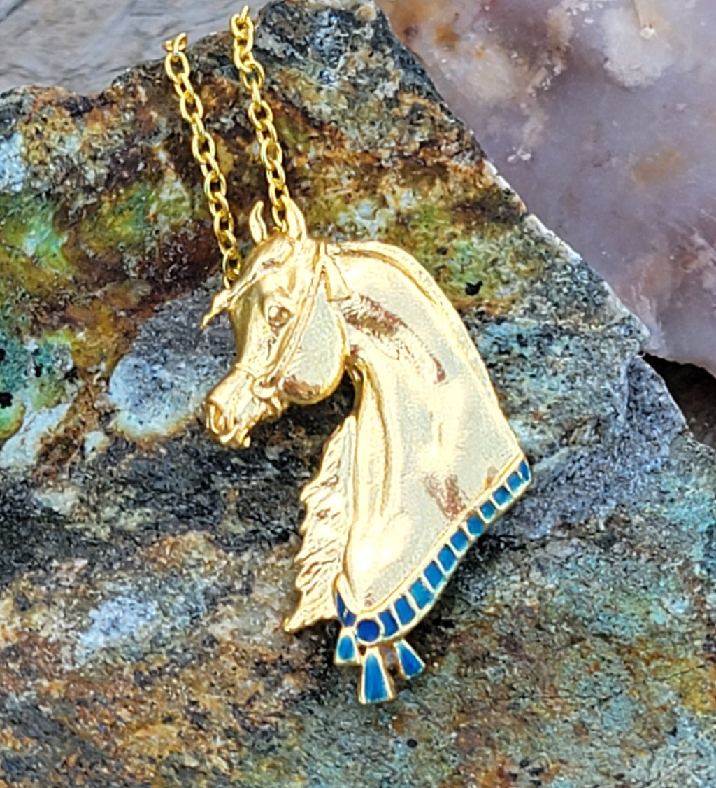 18K Gold Plated Arabian Horse Necklace