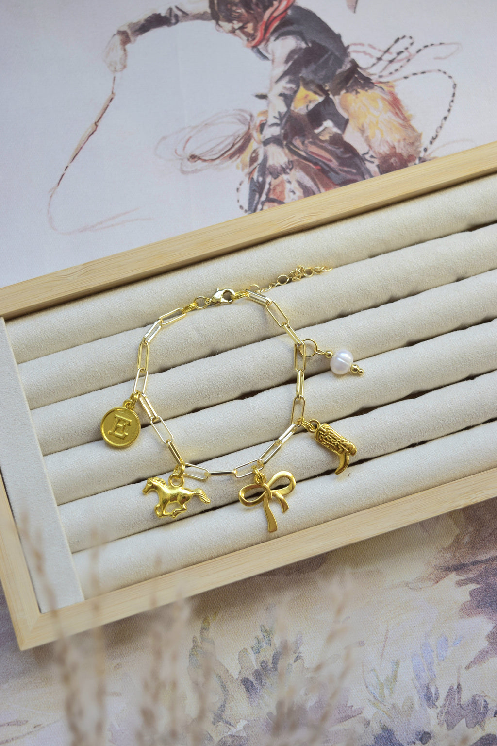 The Golden Cowgirl Charm Bracelet- LAST CHANCE