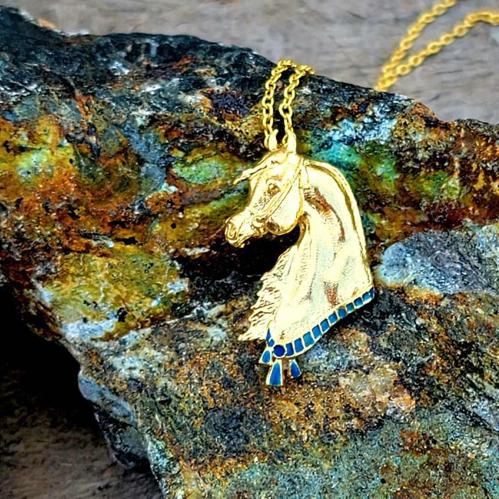 18K Gold Plated Arabian Horse Necklace