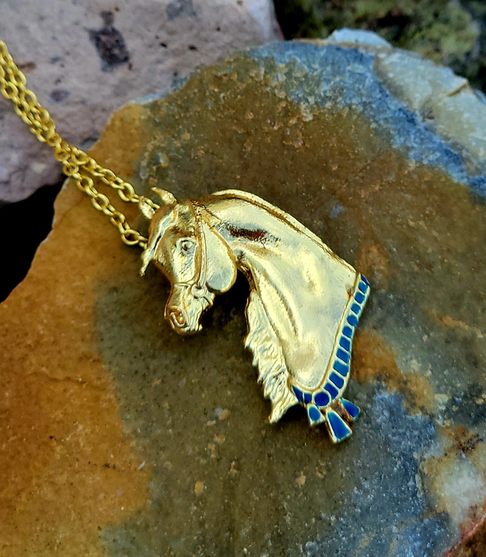 18K Gold Plated Arabian Horse Necklace