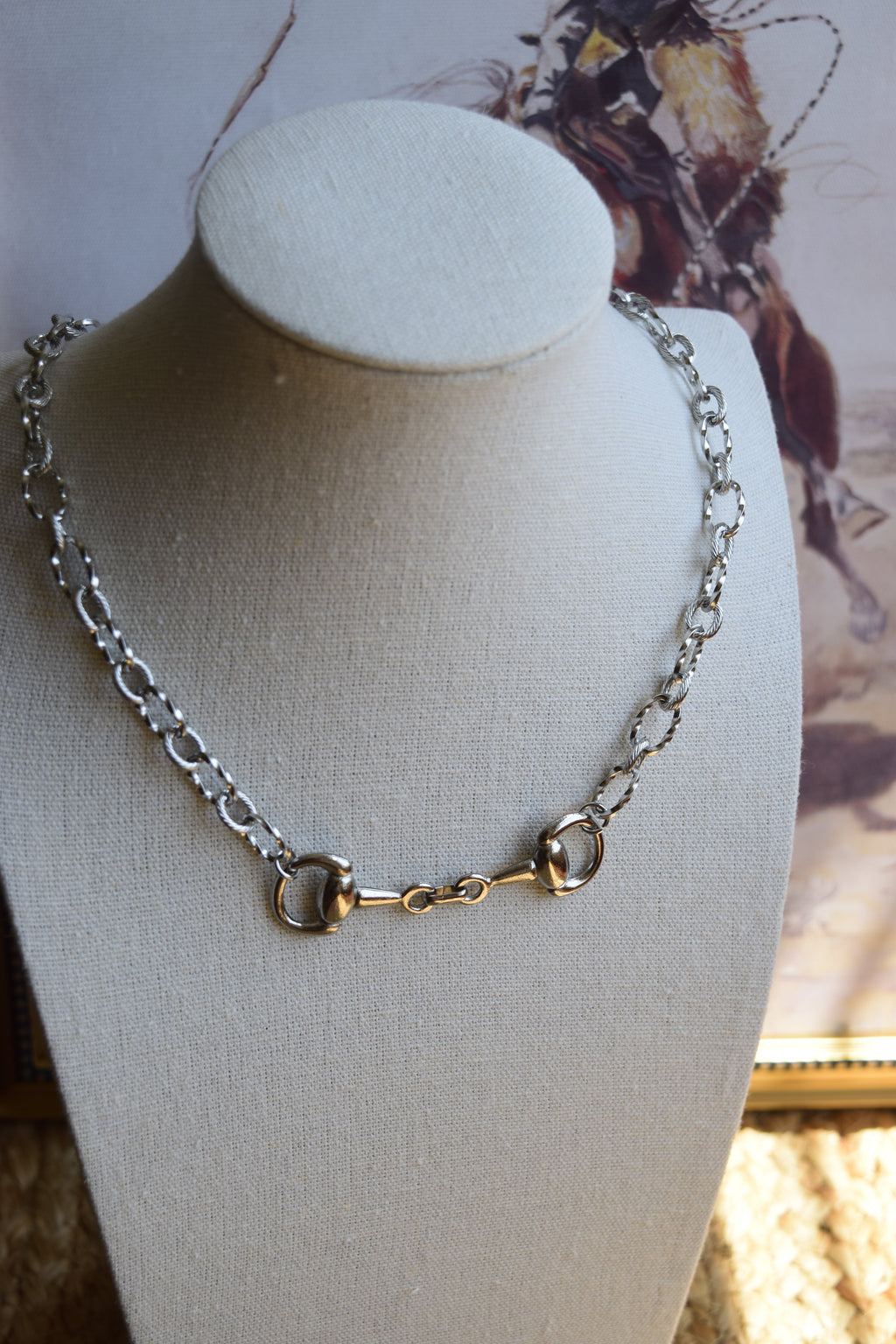Twisted Bit Necklace TB01 Fashion Jewelry Stainless Steel Snaffle Bit Inspired