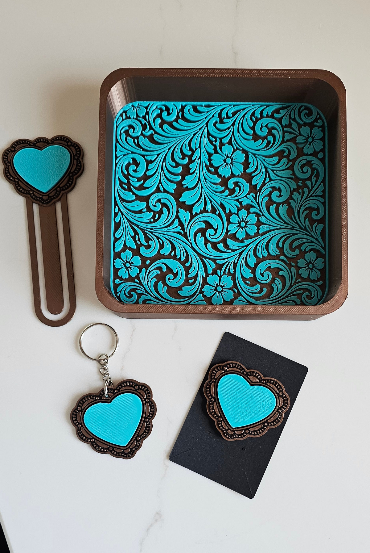 Baha Ranch 3D Deluxe Mom Daughter Bride Gift Set  Tray Keychain Pin Bookmark