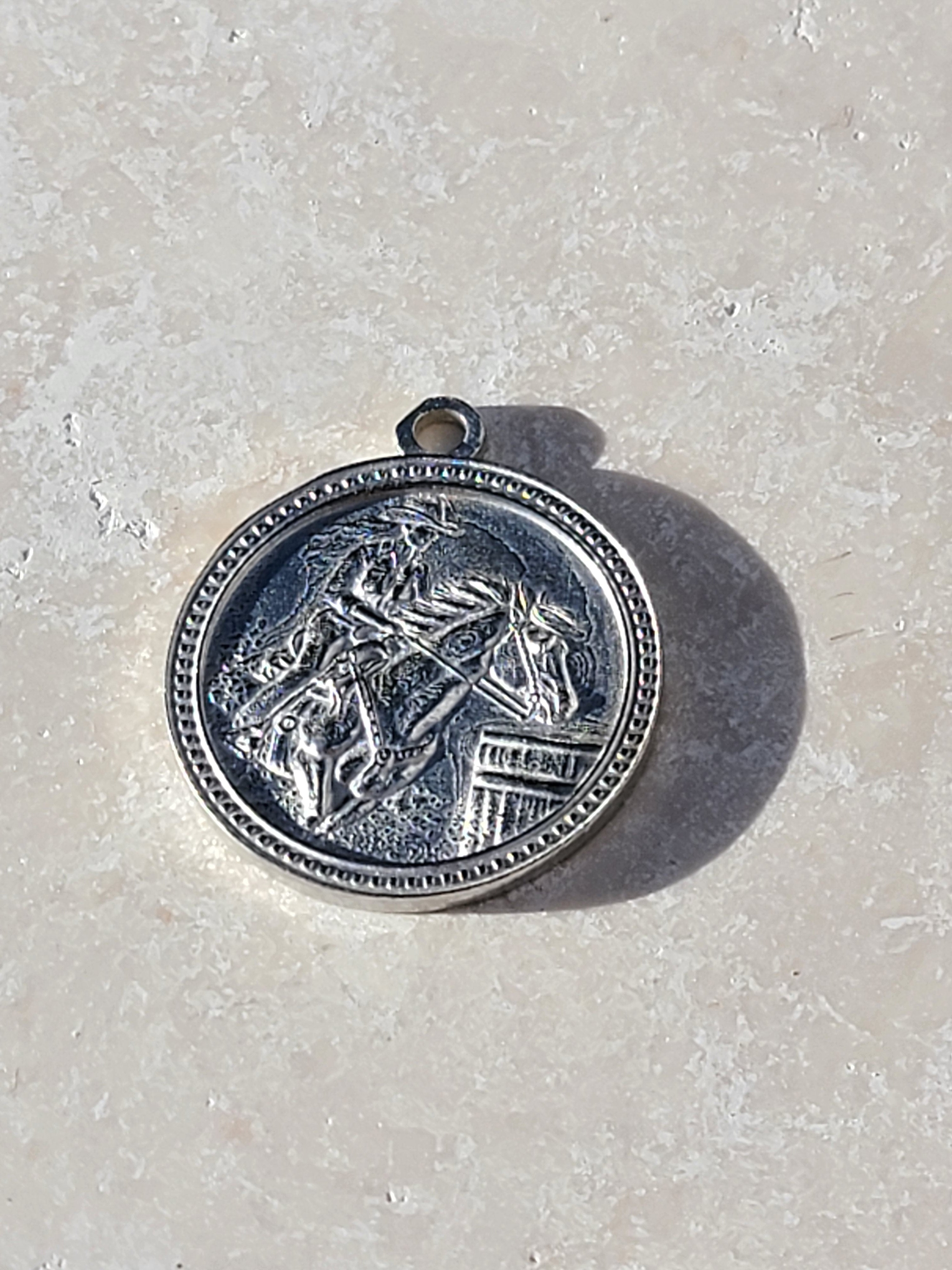 Pewter Barrel Racing Pendant