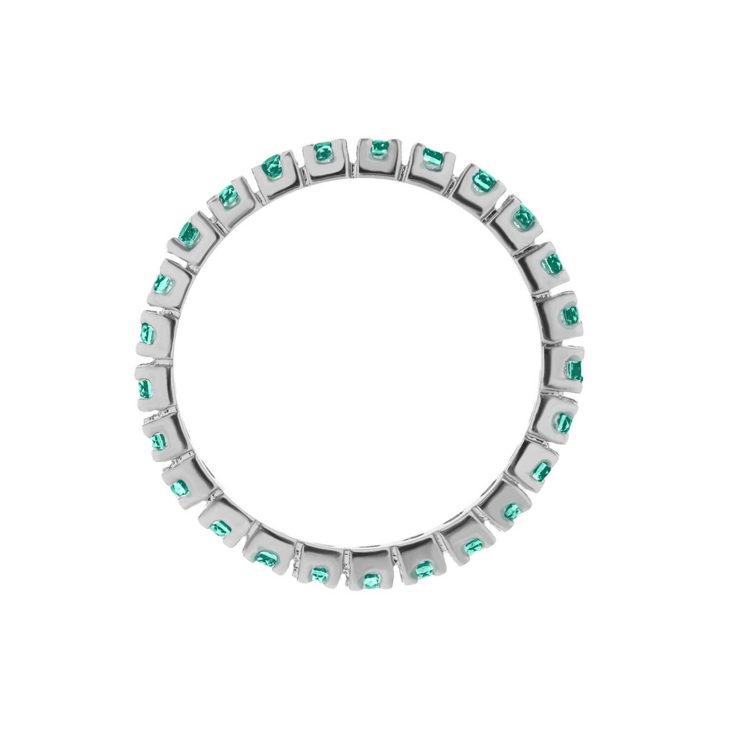 Glamour Pave Sterling Silver Eternity Ring