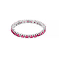 Glamour Pave Sterling Silver Eternity Ring