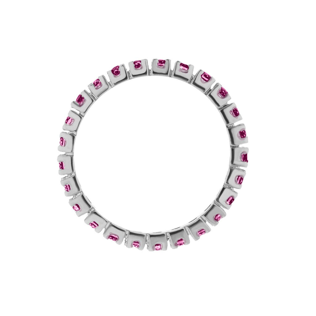 Glamour Pave Sterling Silver Eternity Ring