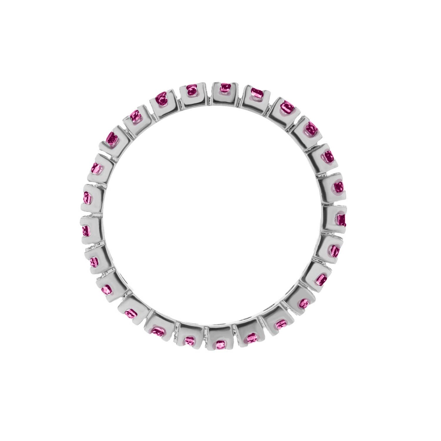 Glamour Pave Sterling Silver Eternity Ring