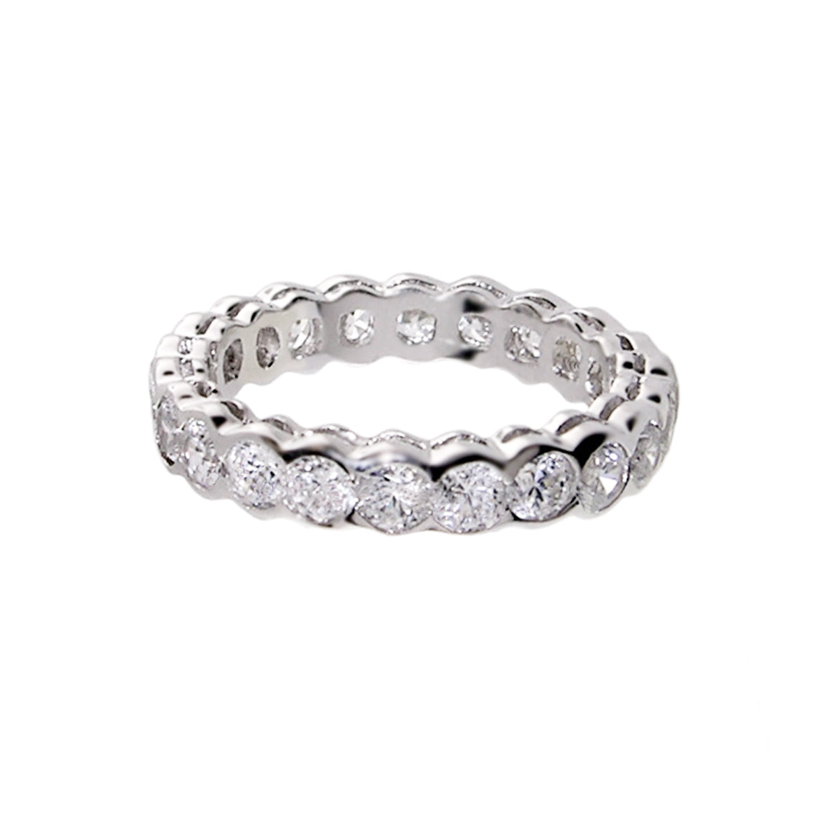 Pave Sterling Silver Eternity Ring