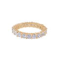 Pave 18K Gold Plated Eternity Ring