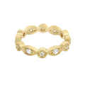 Glamour Pave 18K Gold Plated Eternity Ring