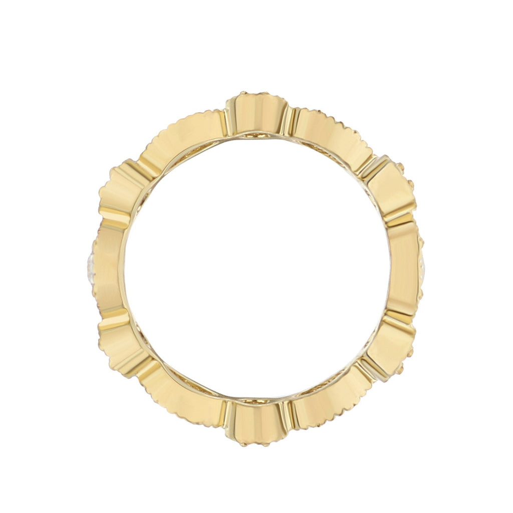 Glamour Pave 18K Gold Plated Eternity Ring