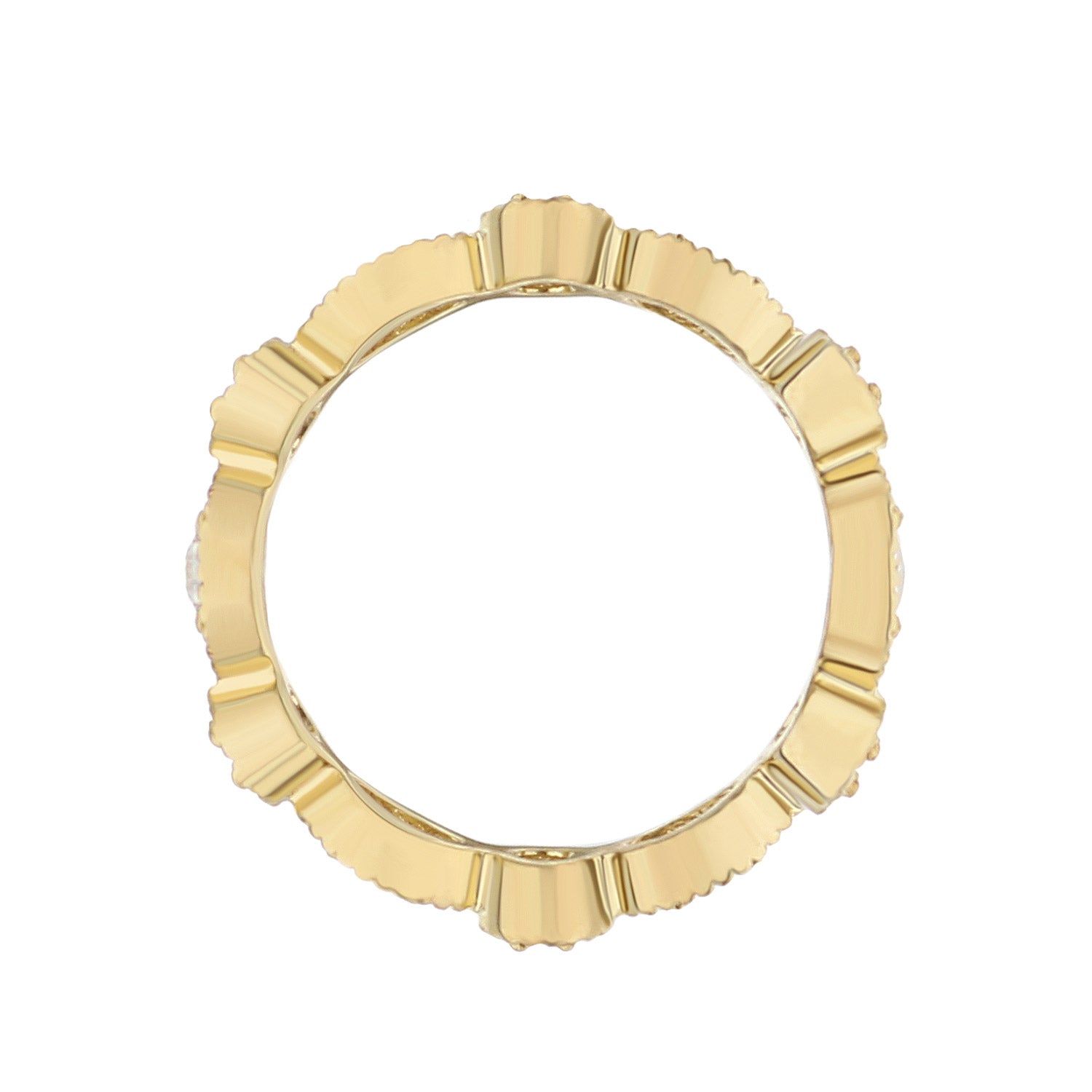 Glamour Pave 18K Gold Plated Eternity Ring