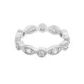 Glamour Pave Sterling Silver Eternity Ring