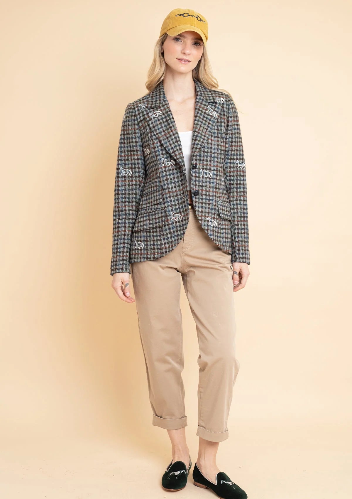 Scarlet Blazer | Embroidered Italian Wool | Limited Edition | Grey