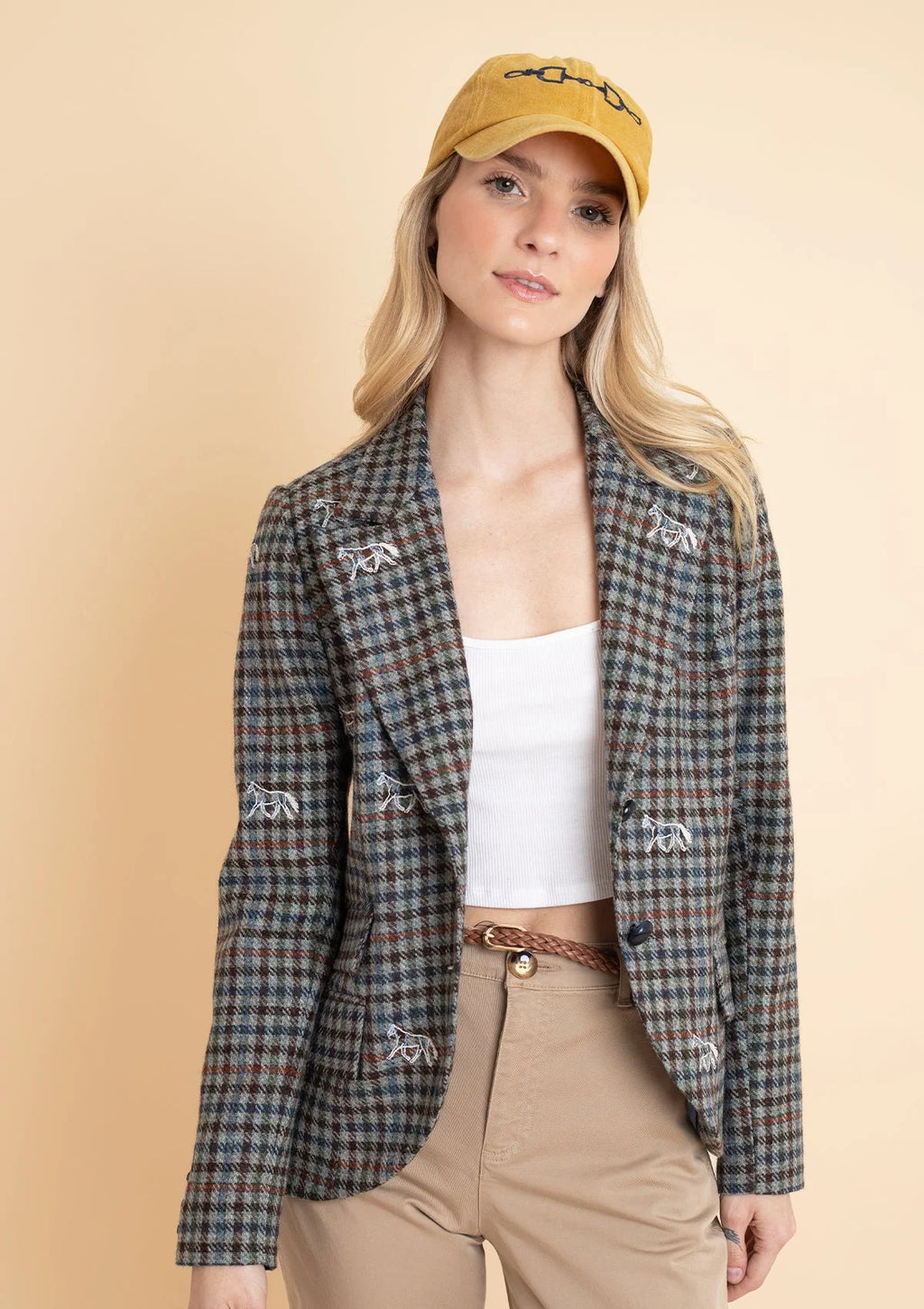 Scarlet Blazer | Embroidered Italian Wool | Limited Edition | Grey