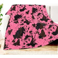 PINK COW PRINT BLANKET 60X80"