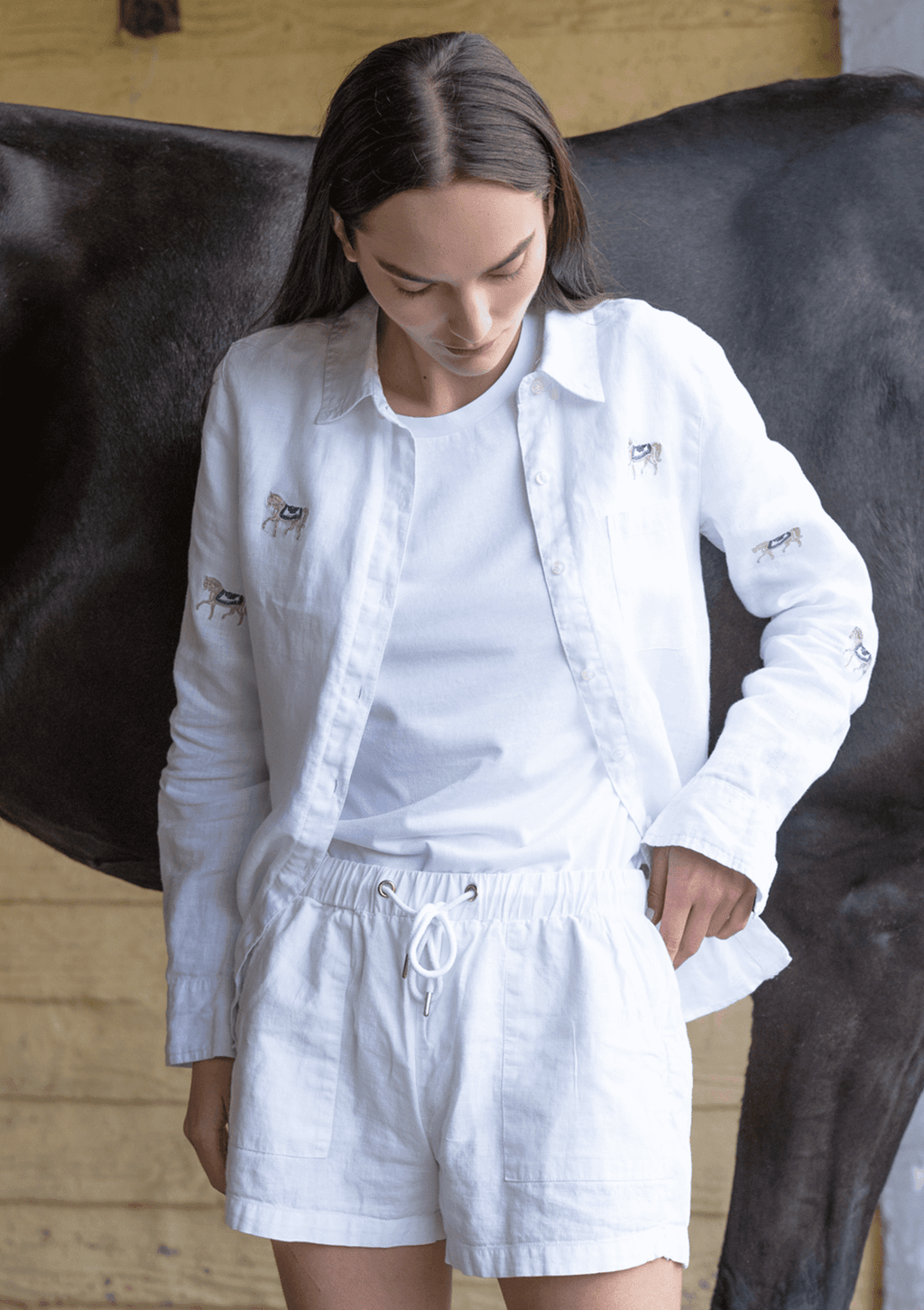 Sundown Linen Shirt | Long Sleeve | Embroidered