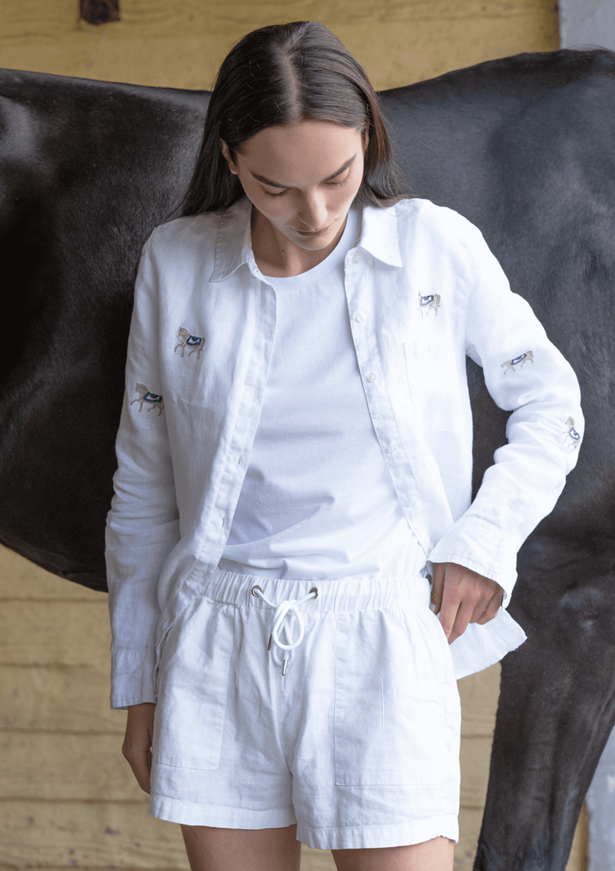 Sundown Linen Shirt | Long Sleeve | Embroidered