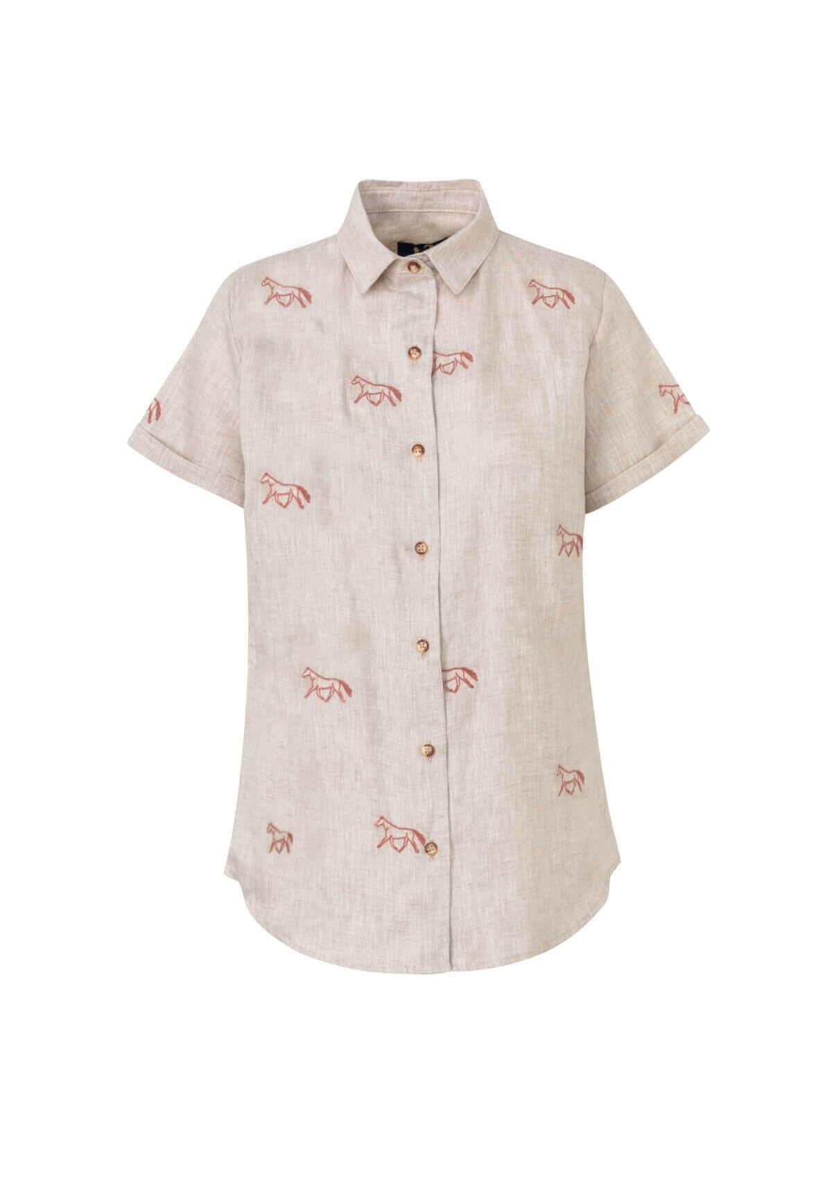 Sundown Linen Shirt | Short Sleeve | Embroidered