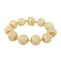 Shimmer and Glimmer Round Pave Ball Bracelet
