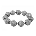 Shimmer and Glimmer Round Pave Ball Bracelet