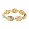 Fab Turquoise Enamel and Cubic Zirconia Bracelet