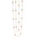 Daisy Love Long Necklace Rose Gold Plated Brass