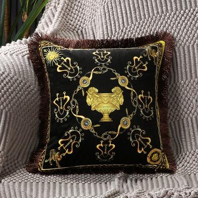 Unique Luxury Designer Style Printed Polyester Cushion Cover Horse printed Lumbar Cover Tassel Edge Modern Throw Pillow Covers Square Decorative Set Cushion Covers For Home Bed Couch Sofa Bench