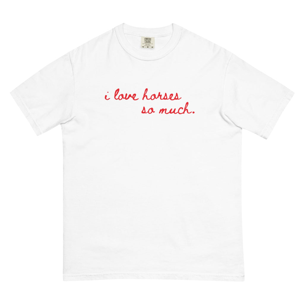 Unisex garment-dyed heavyweight t-shirt - I Love Horses