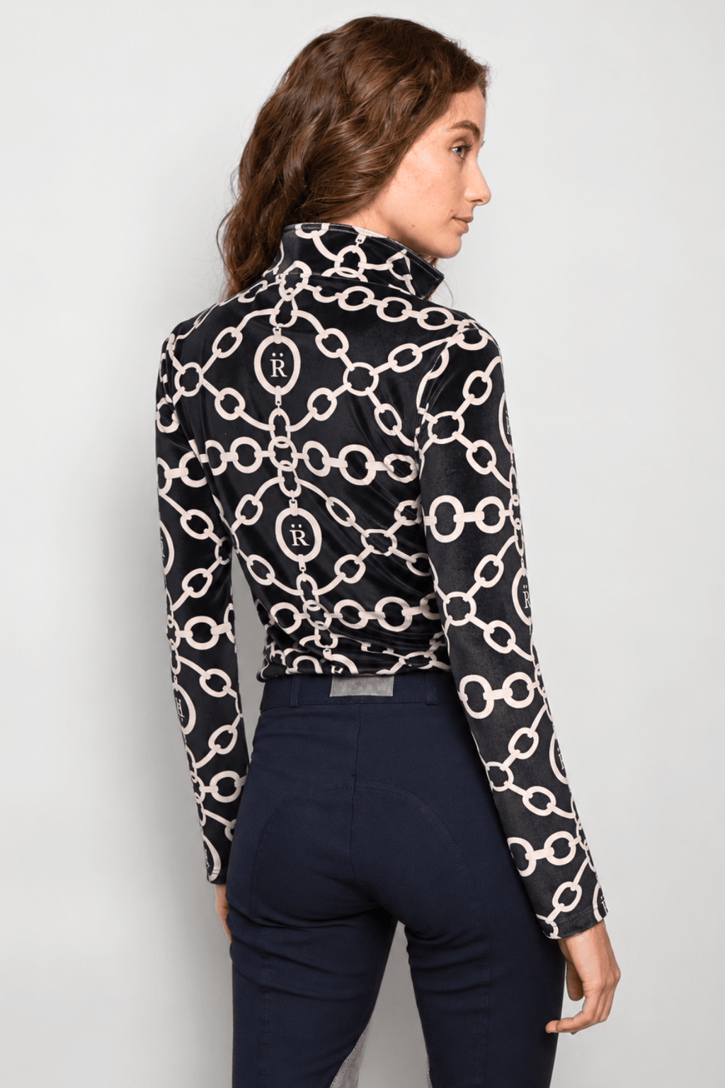 Velvet Q-Zip | Aros Print | Long Sleeve