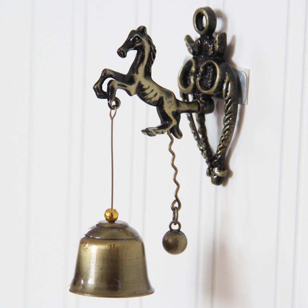 Vintage Horse Elephant Owl Shaped Bell Doorbell Hanging Accessories Bronze Doorbell Wall Mounted Rustic Door Bell Magnetic Suction Metal Bells For Indoor Outdoor Door Gate Garden Patio Lawn Bar Restaurant